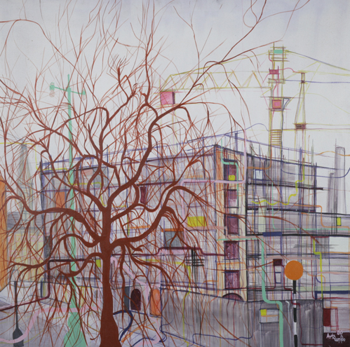 Construction in Albert Square by Arto Der Haroutunian
