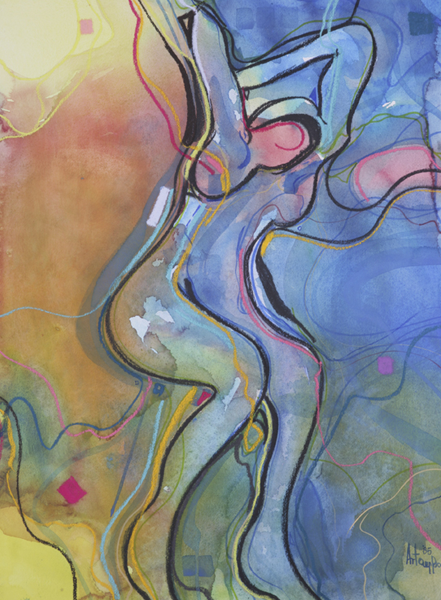 Nude in Blue by Arto Der Haroutunian